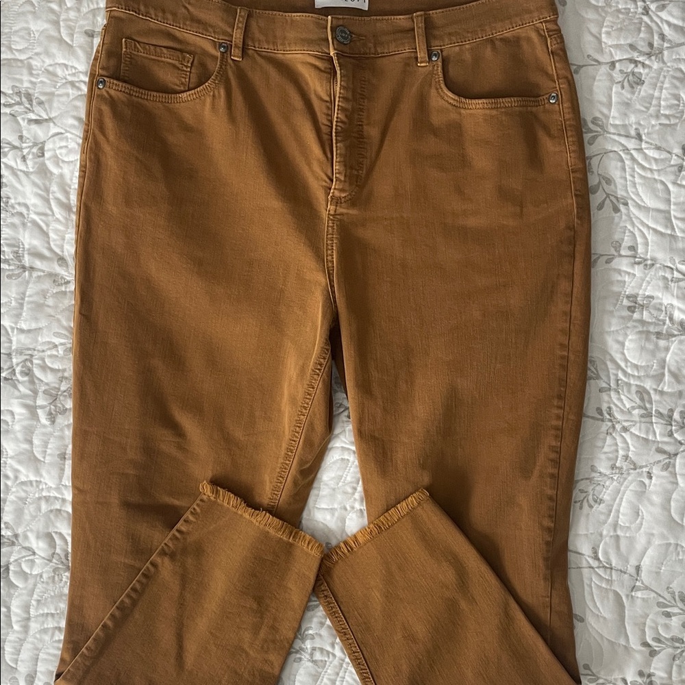 LOFT Women's Brown Ankle Jeans